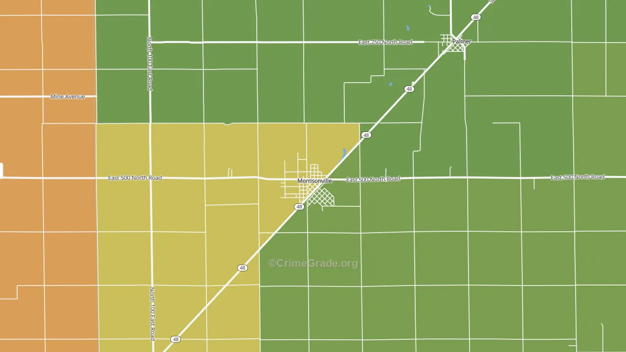 Morrisonville, IL Map of Assault Rates