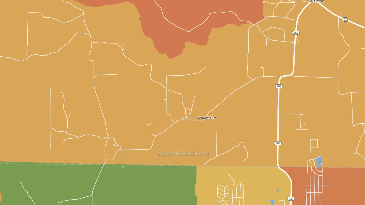 Morriston, AR Map of Assault Rates