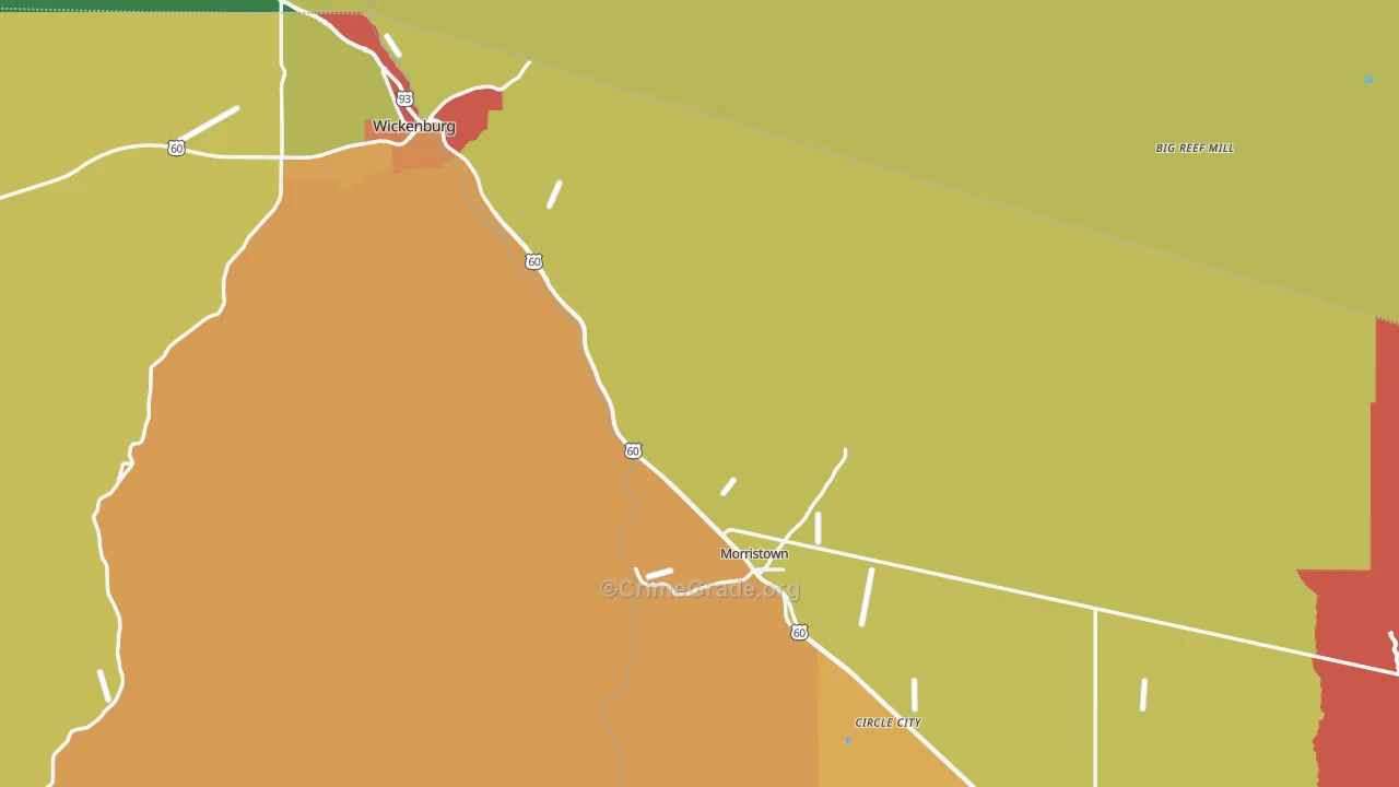 Morristown, AZ Map of Assault Rates
