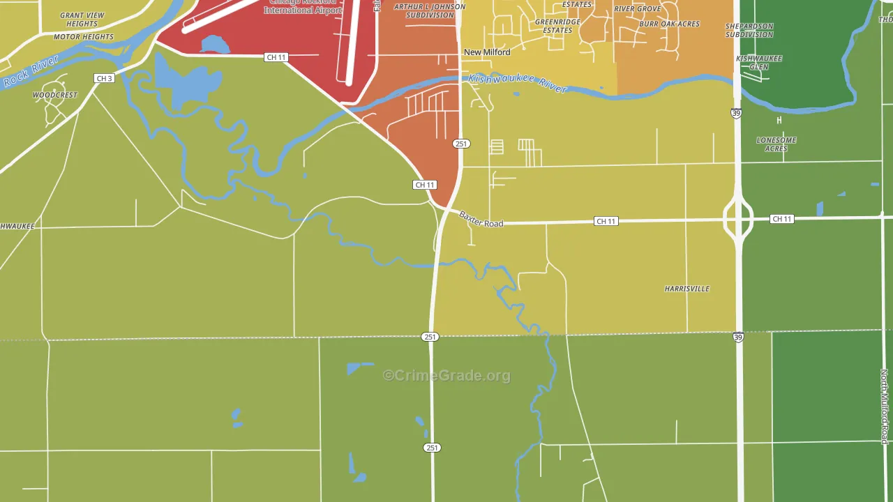 Morristown, IL Map of Assault Rates