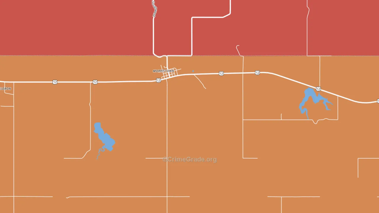 Morristown, SD Map of Assault Rates