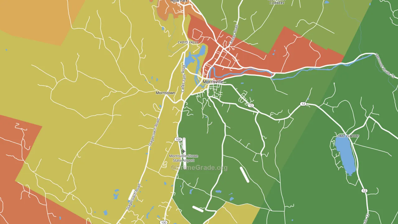 Morrisville, VT Map of Assault Rates