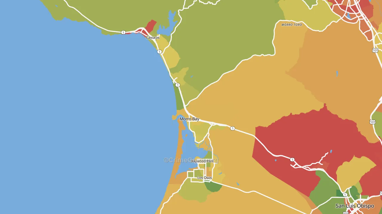Morro Bay, CA Map of Assault Rates