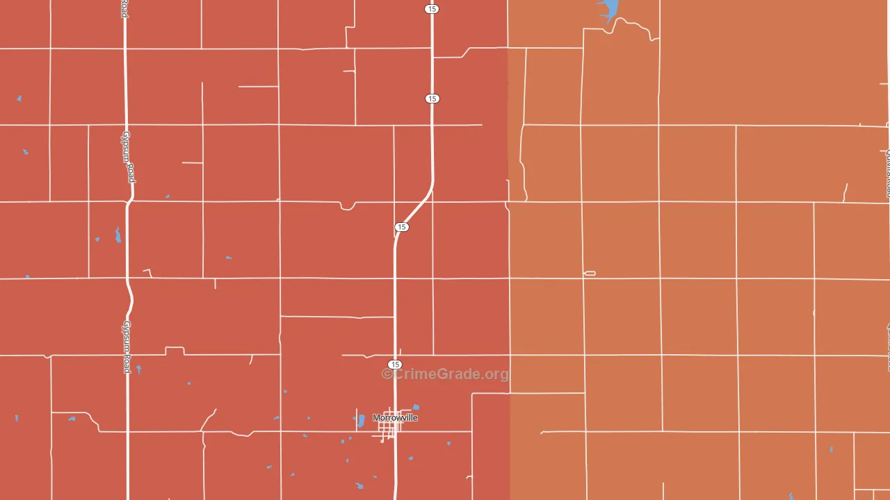 Morrowville, KS Map of Assault Rates