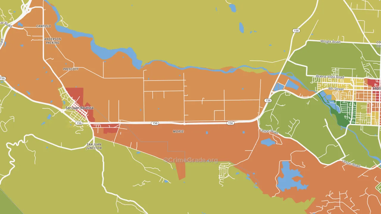 Morse, CA Map of Assault Rates