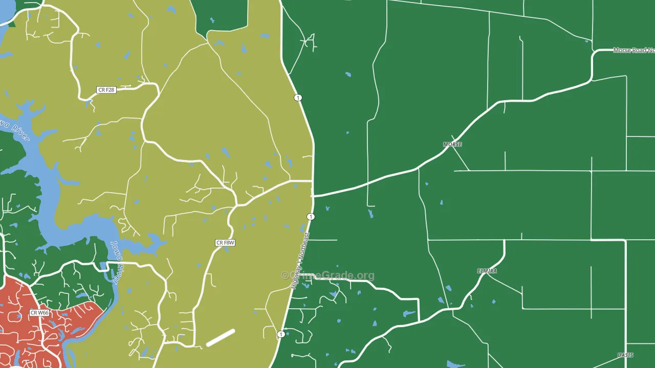 Morse, IA Map of Assault Rates