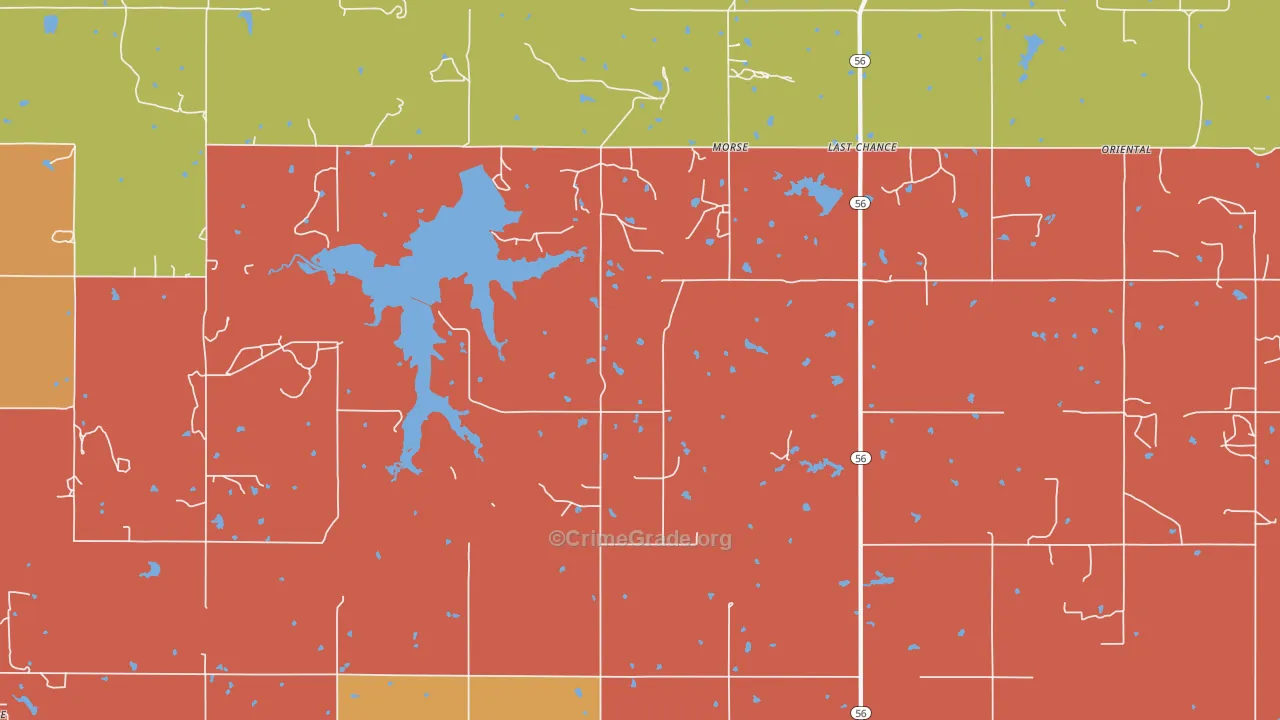 Morse, OK Map of Assault Rates