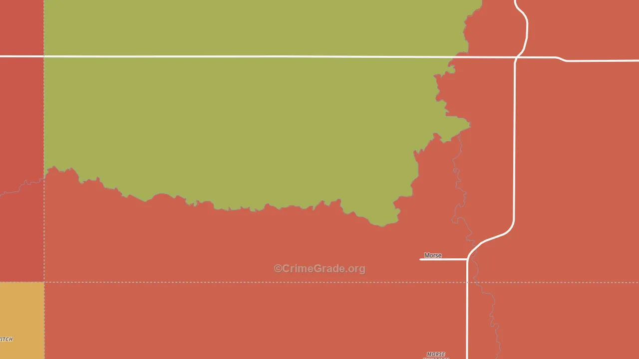 Morse, TX Map of Assault Rates