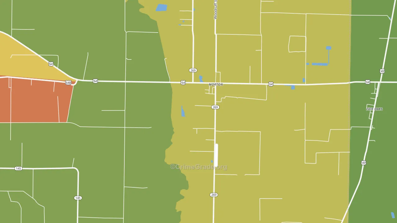 Morton, AR Map of Assault Rates