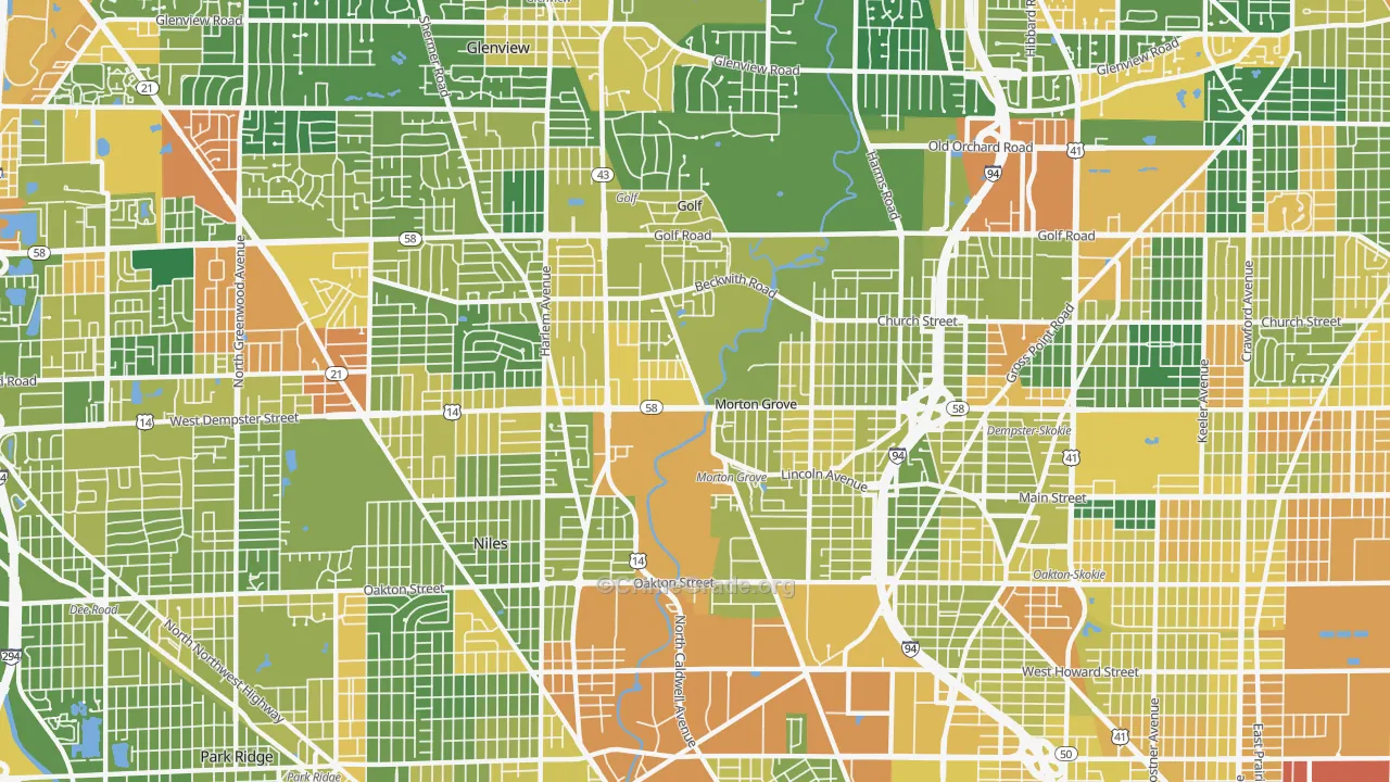 Morton Grove, IL Map of Assault Rates