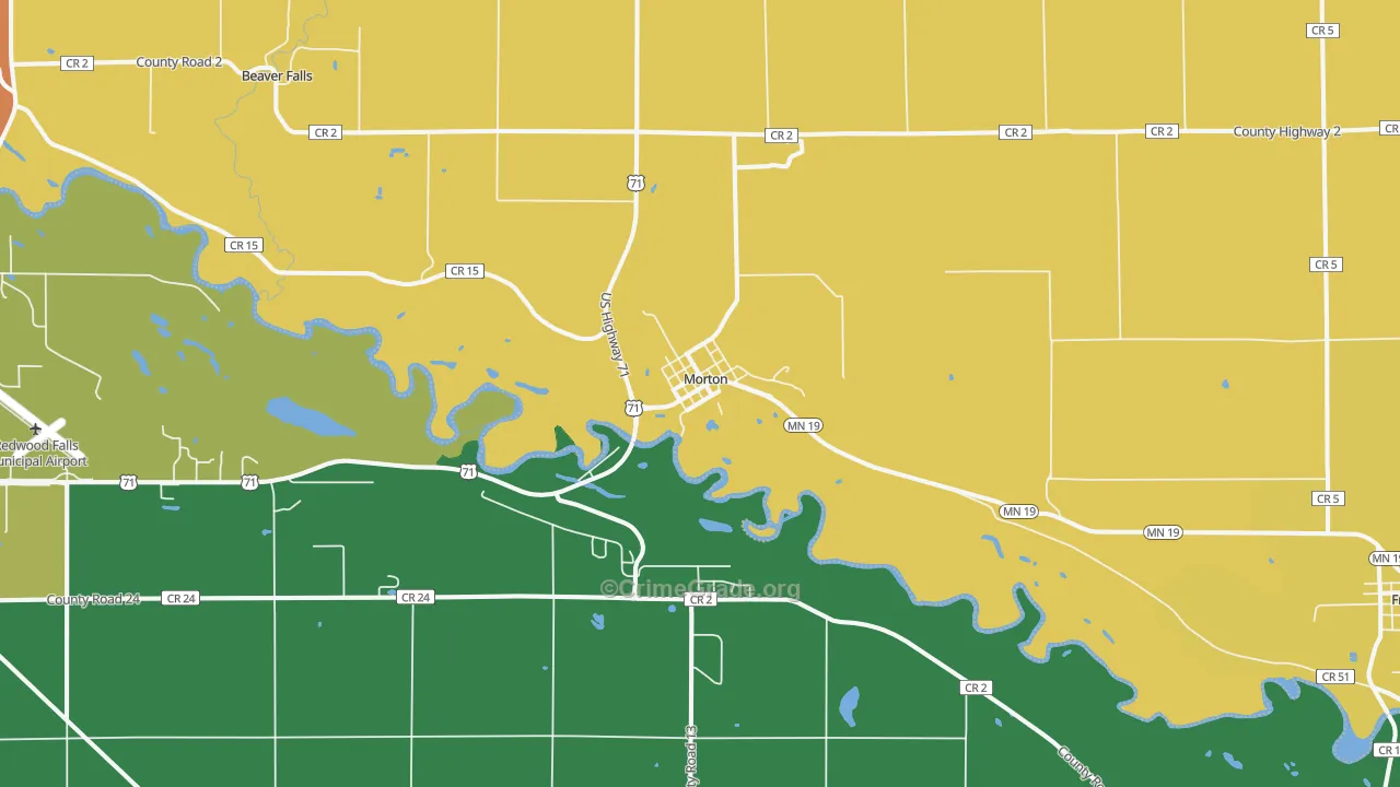 Morton, MN Map of Assault Rates