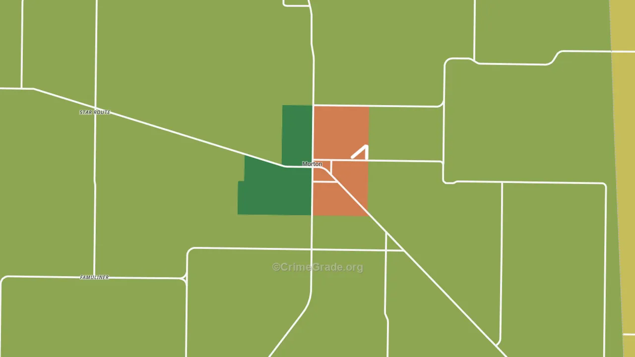 Morton, TX Map of Assault Rates