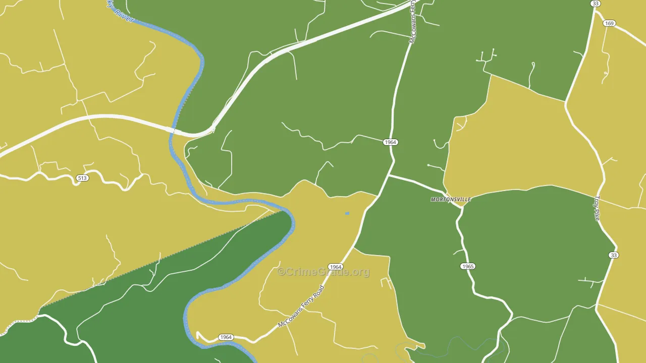 Mortonsville, KY Map of Assault Rates