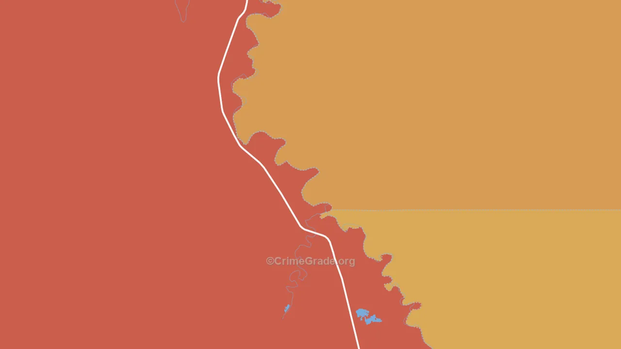 Mosby, MT Map of Assault Rates