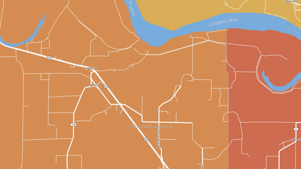 Moscow, AR Map of Assault Rates