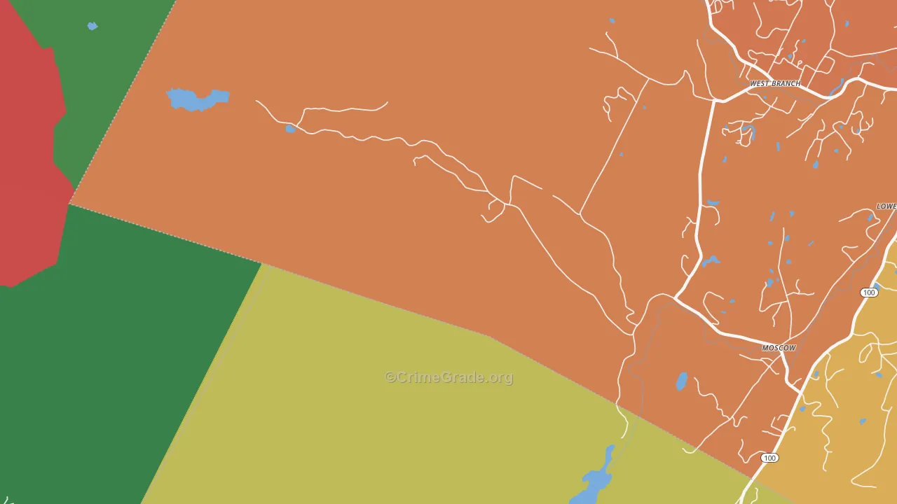 Moscow, VT Map of Assault Rates