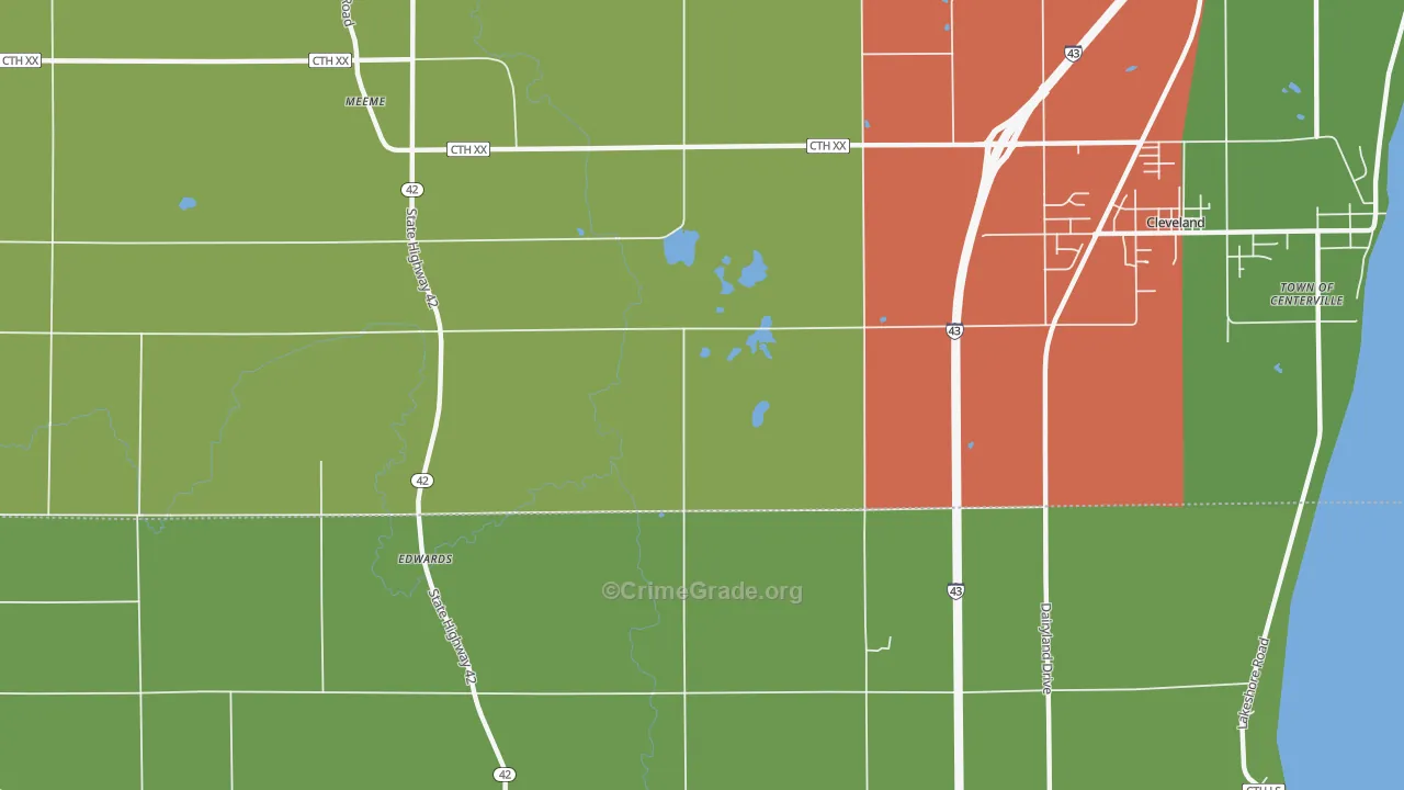 Mosel, WI Map of Assault Rates