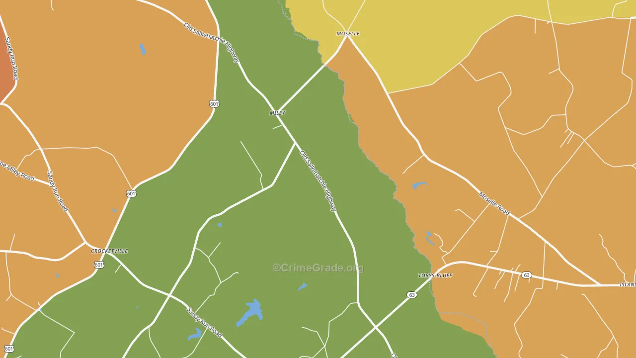 Moselle, SC Map of Assault Rates