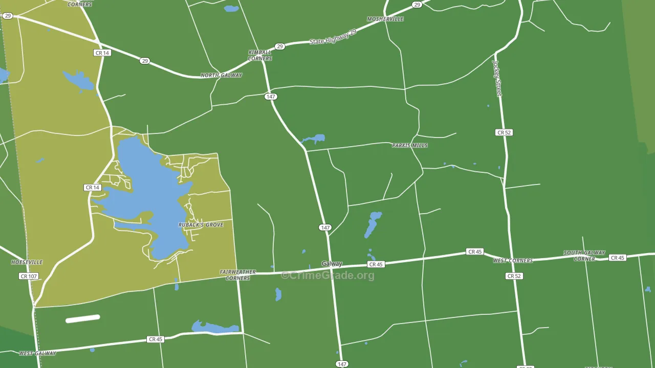 Mosherville, NY Map of Assault Rates