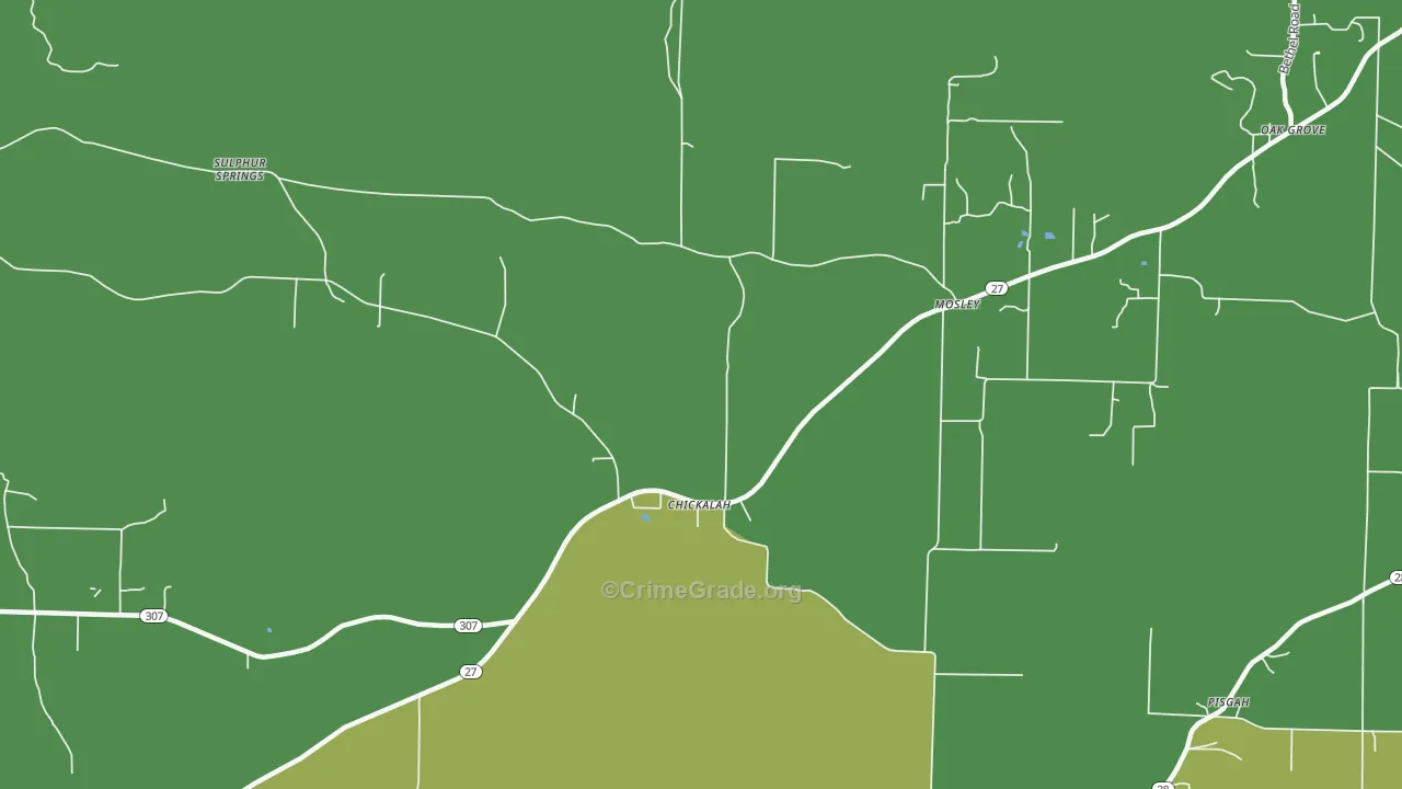 Mosley, AR Map of Assault Rates