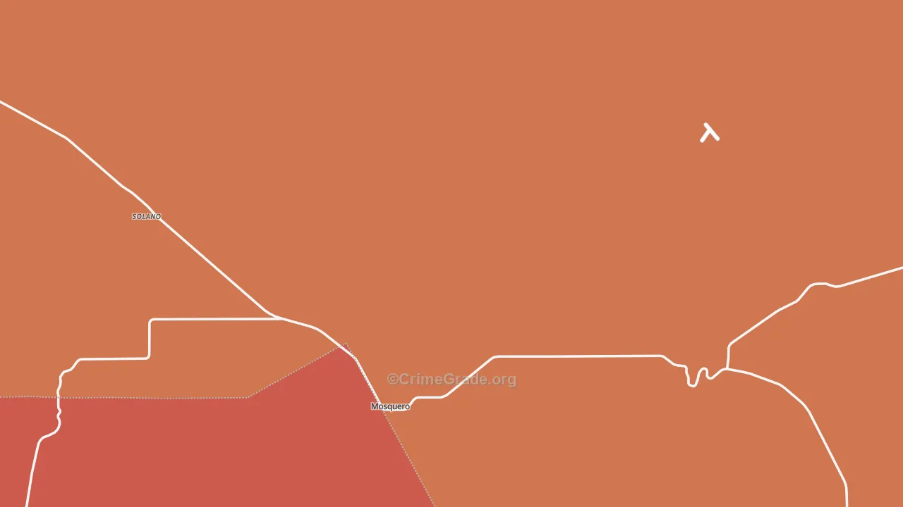 Mosquero, NM Map of Assault Rates