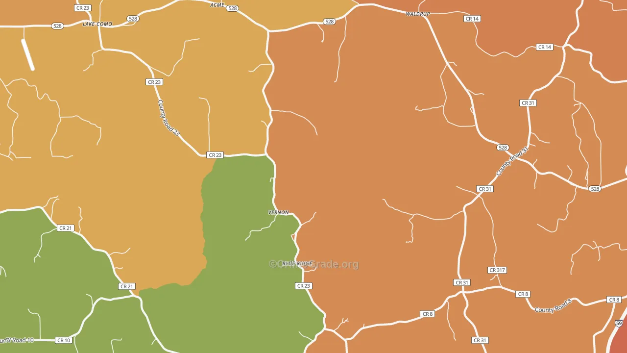 Moss, MS Map of Assault Rates