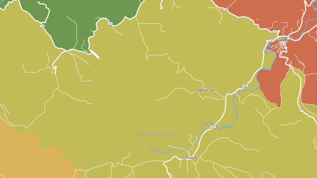 Mossville, AR Map of Assault Rates