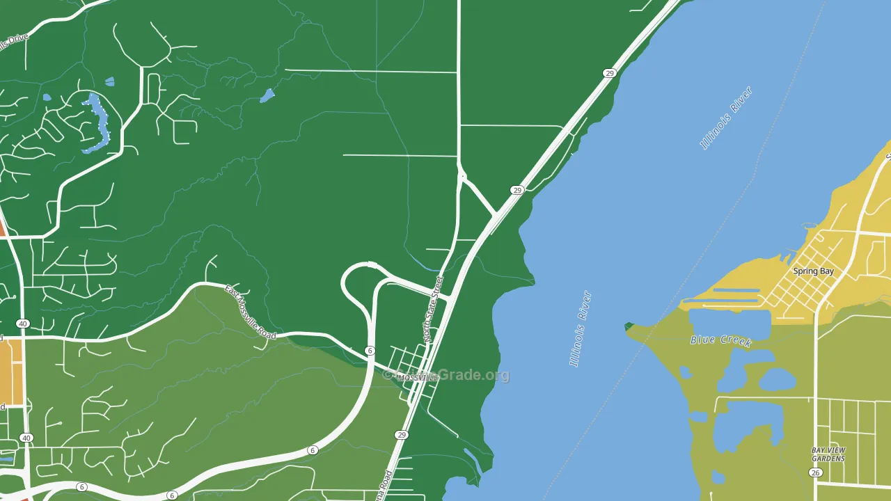 Mossville, IL Map of Assault Rates