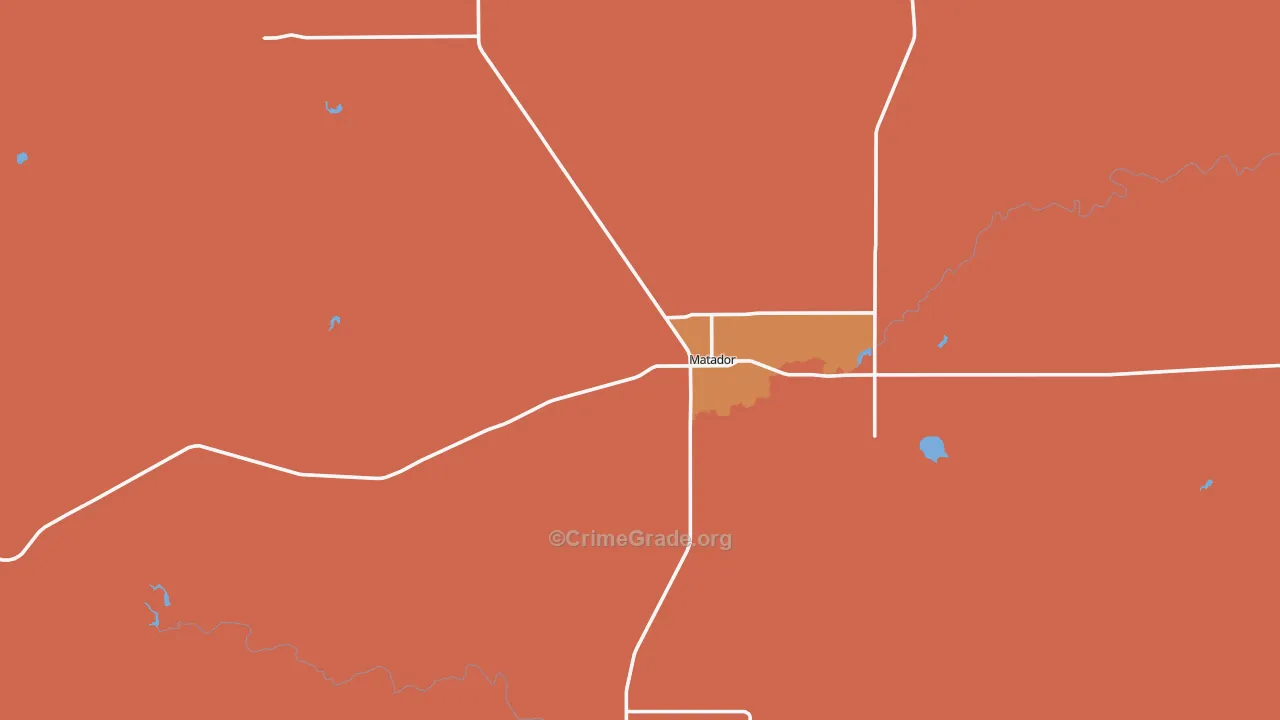 Motley County, TX Map of Assault Rates
