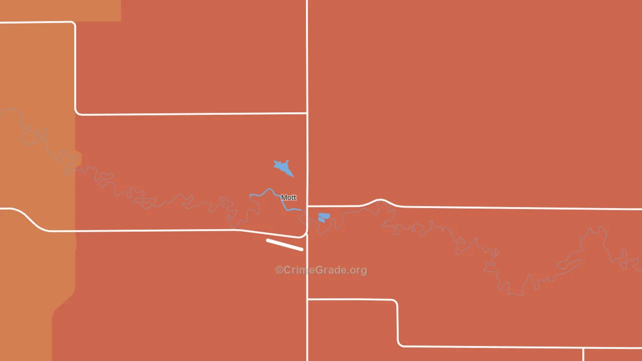 Mott, ND Map of Assault Rates