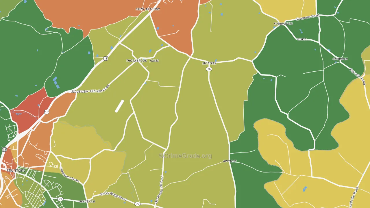 Motters, MD Map of Assault Rates