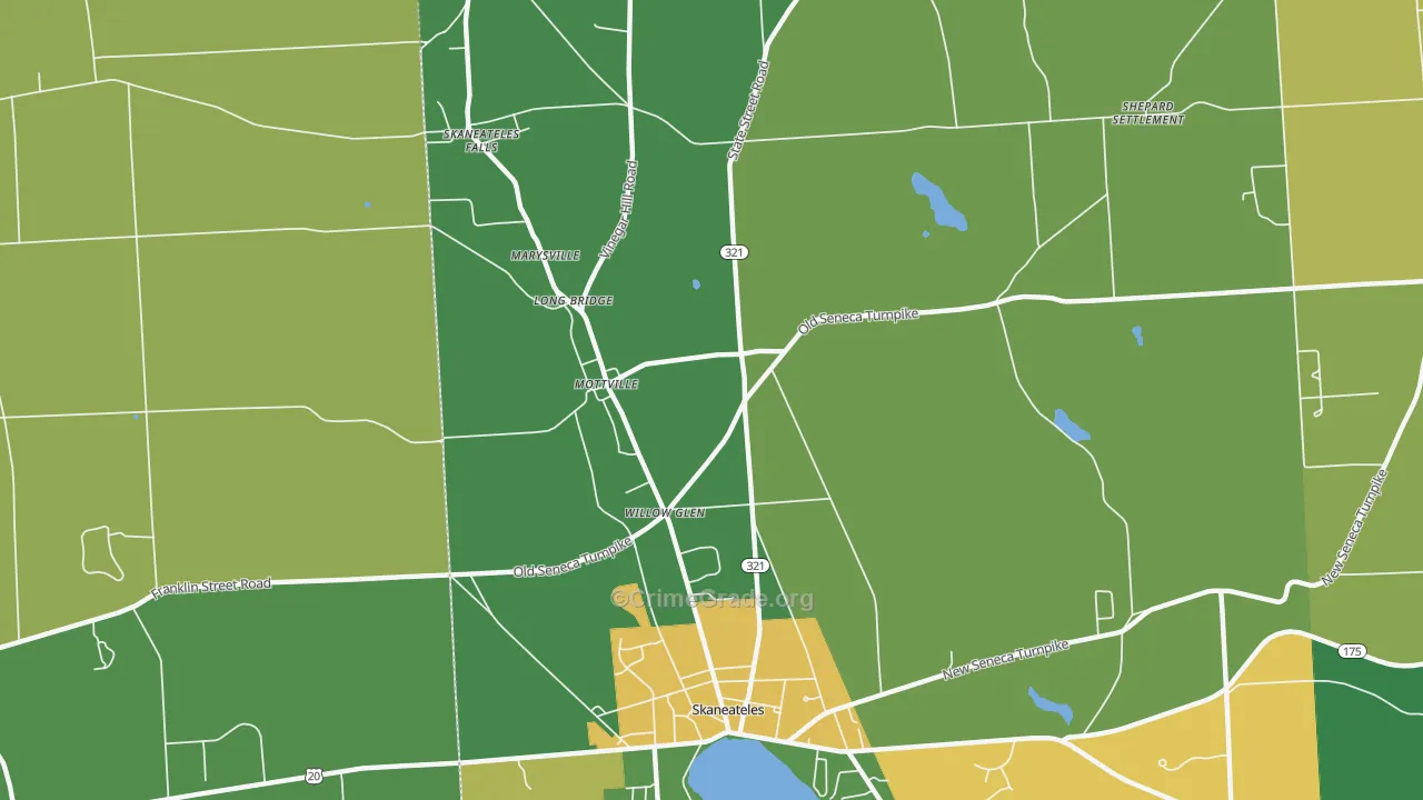Mottville, NY Map of Assault Rates