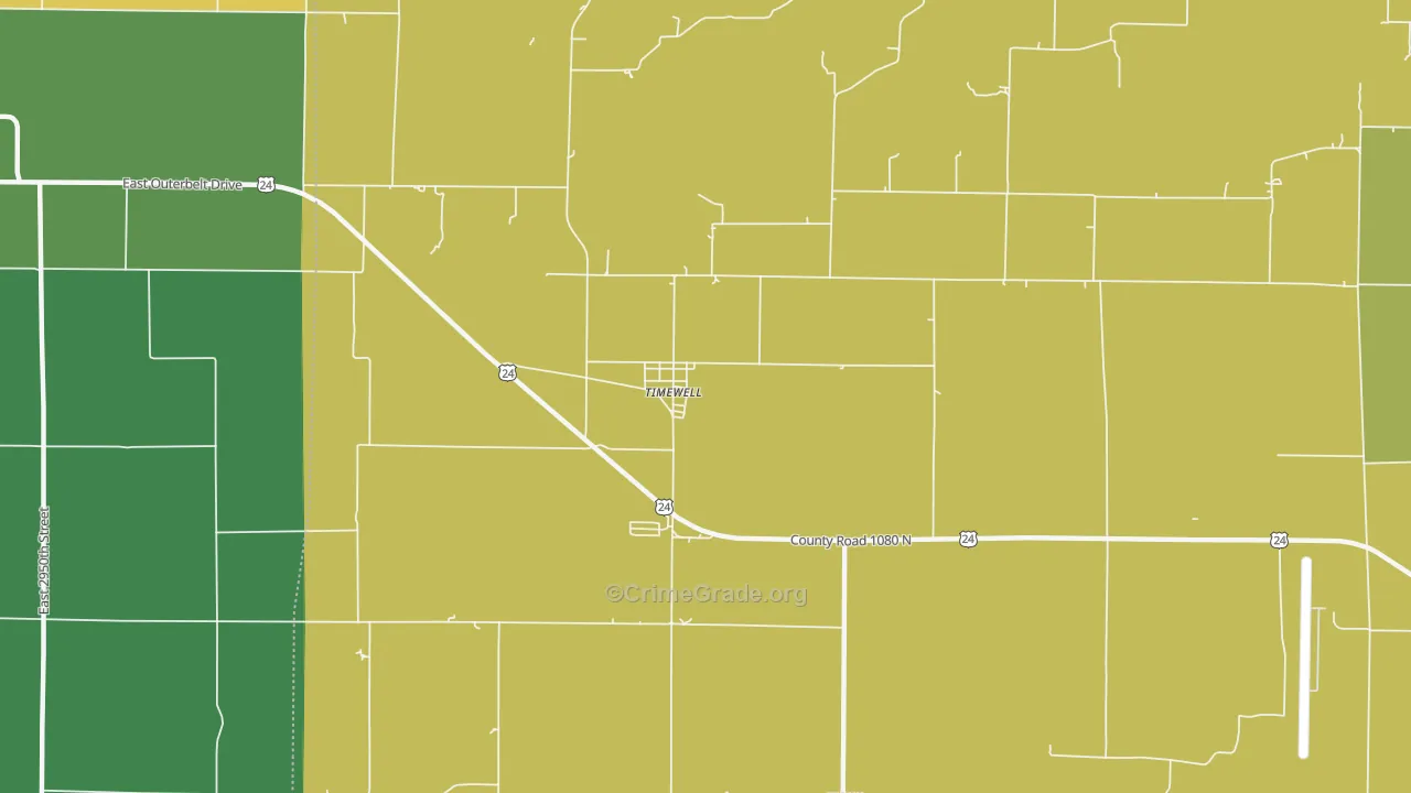 Mound Station, IL Map of Assault Rates