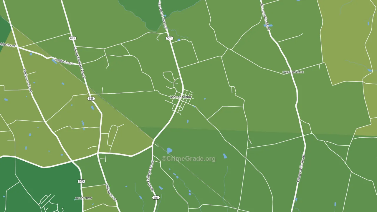 Mount Aetna, PA Map of Assault Rates