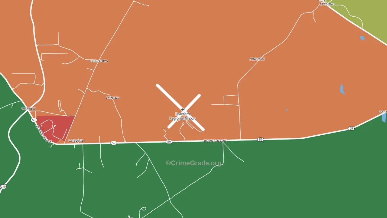 Mount Alton, PA Map of Assault Rates