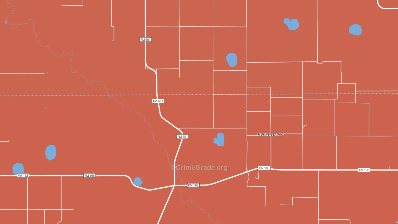 Mount Blanco, TX Map of Assault Rates