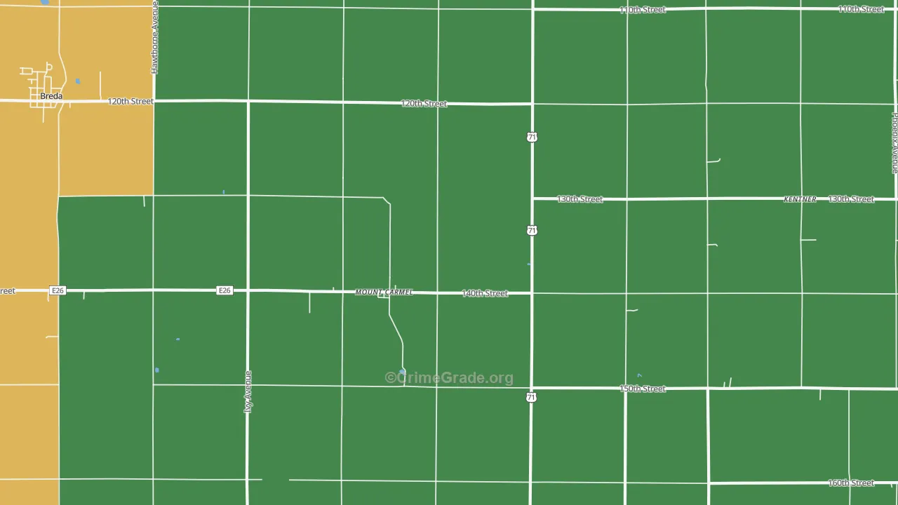 Mount Carmel, IA Map of Assault Rates