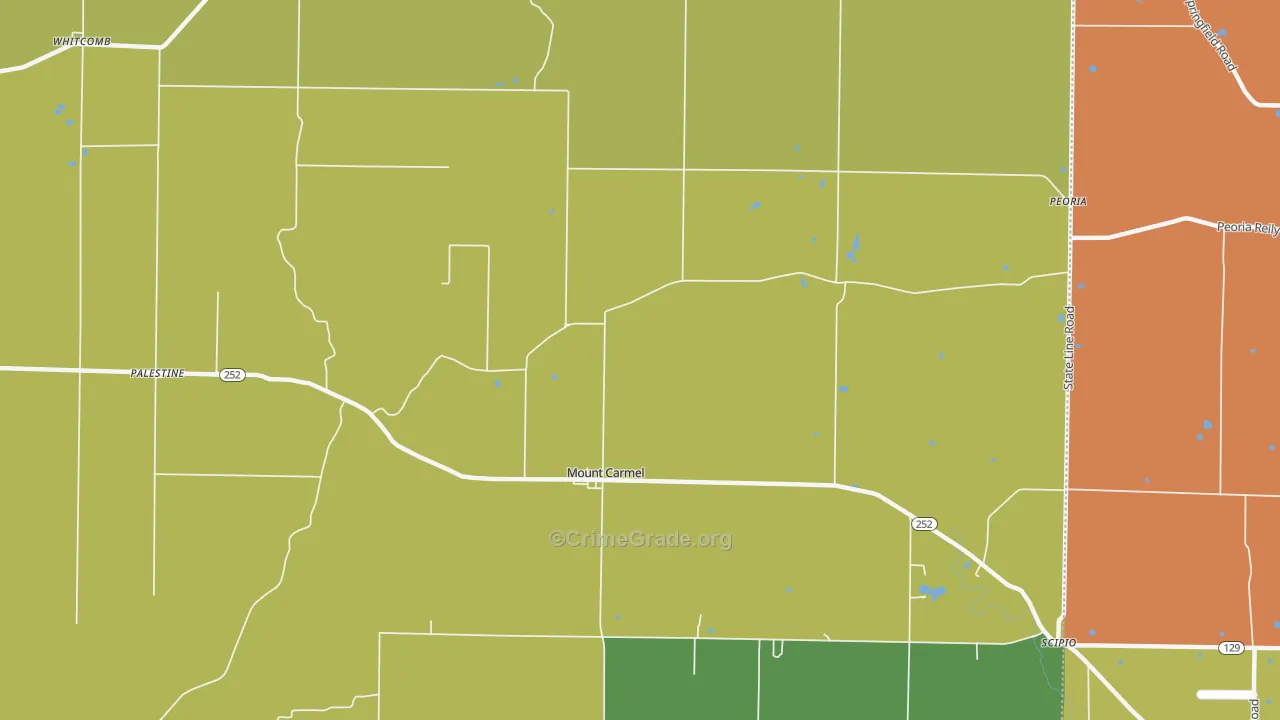 Mount Carmel, IN Map of Assault Rates