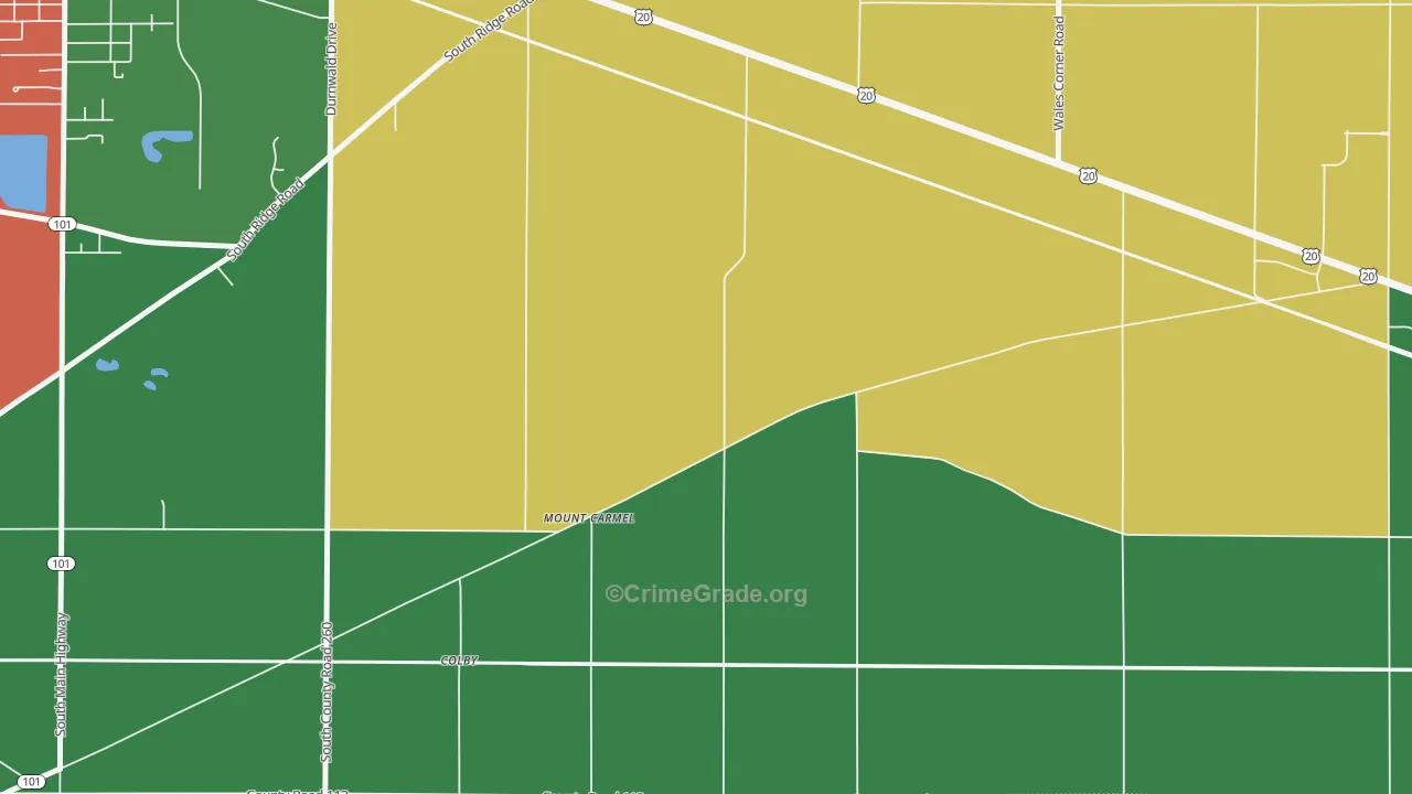 Mount Carmel, OH Map of Assault Rates