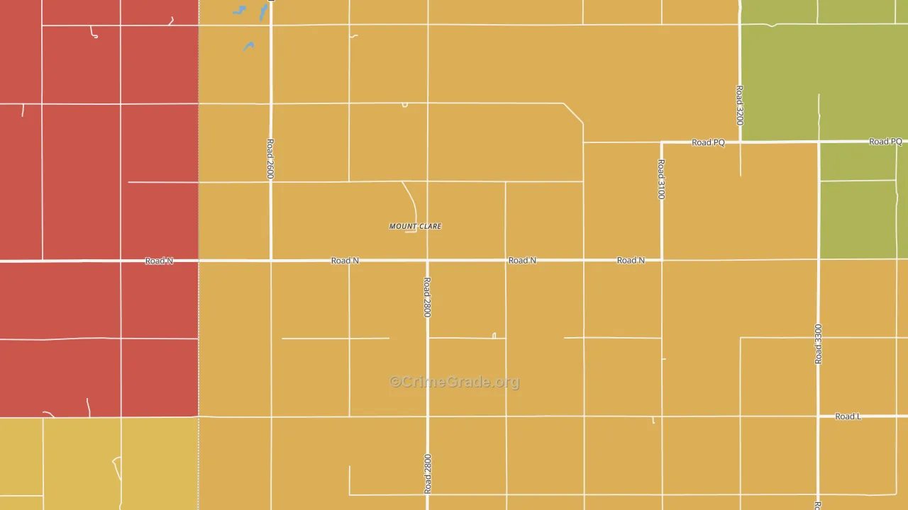 Mount Clare, NE Map of Assault Rates