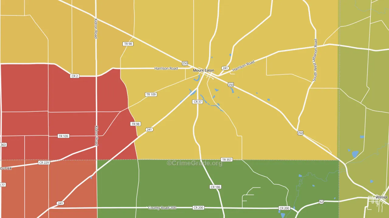 Mount Eaton, OH Map of Assault Rates