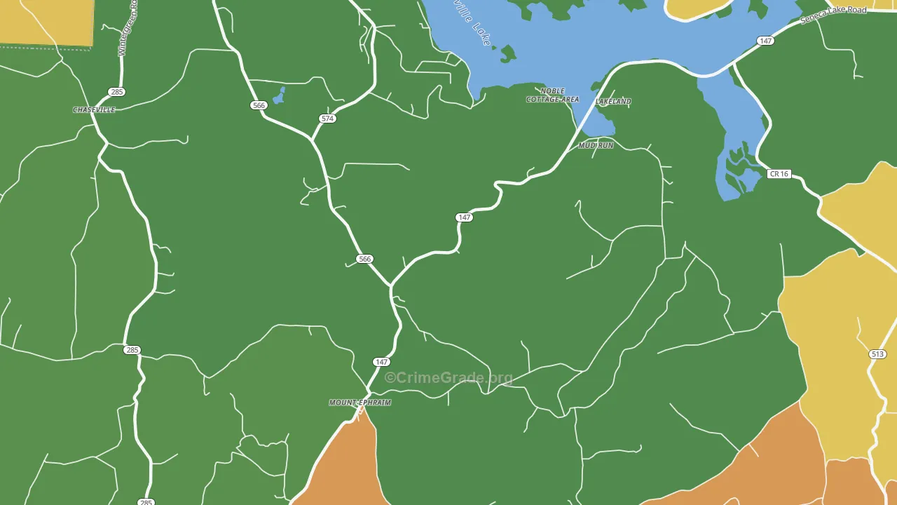 Mount Ephraim, OH Map of Assault Rates