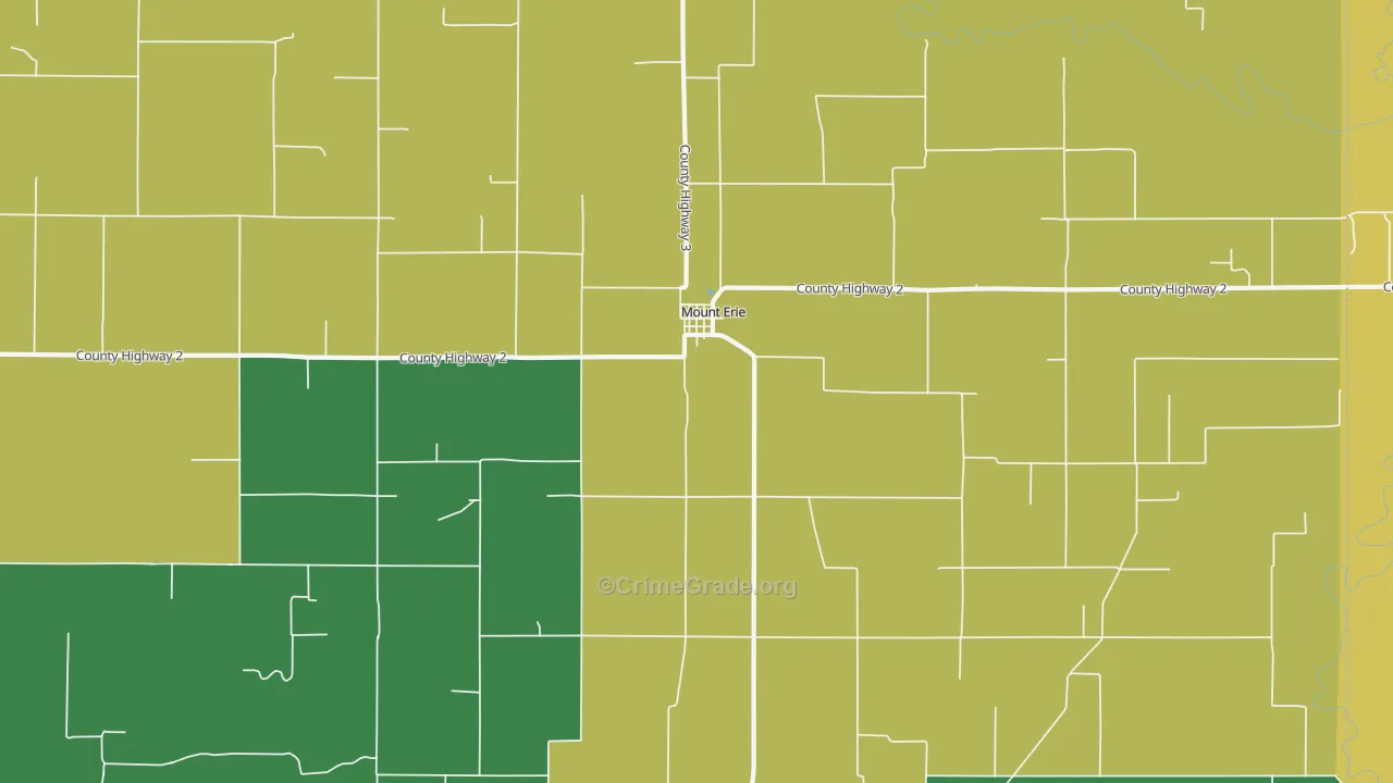 Mount Erie, IL Map of Assault Rates