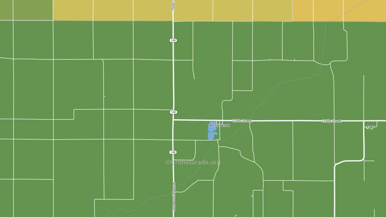 Mount Etna, IA Map of Assault Rates