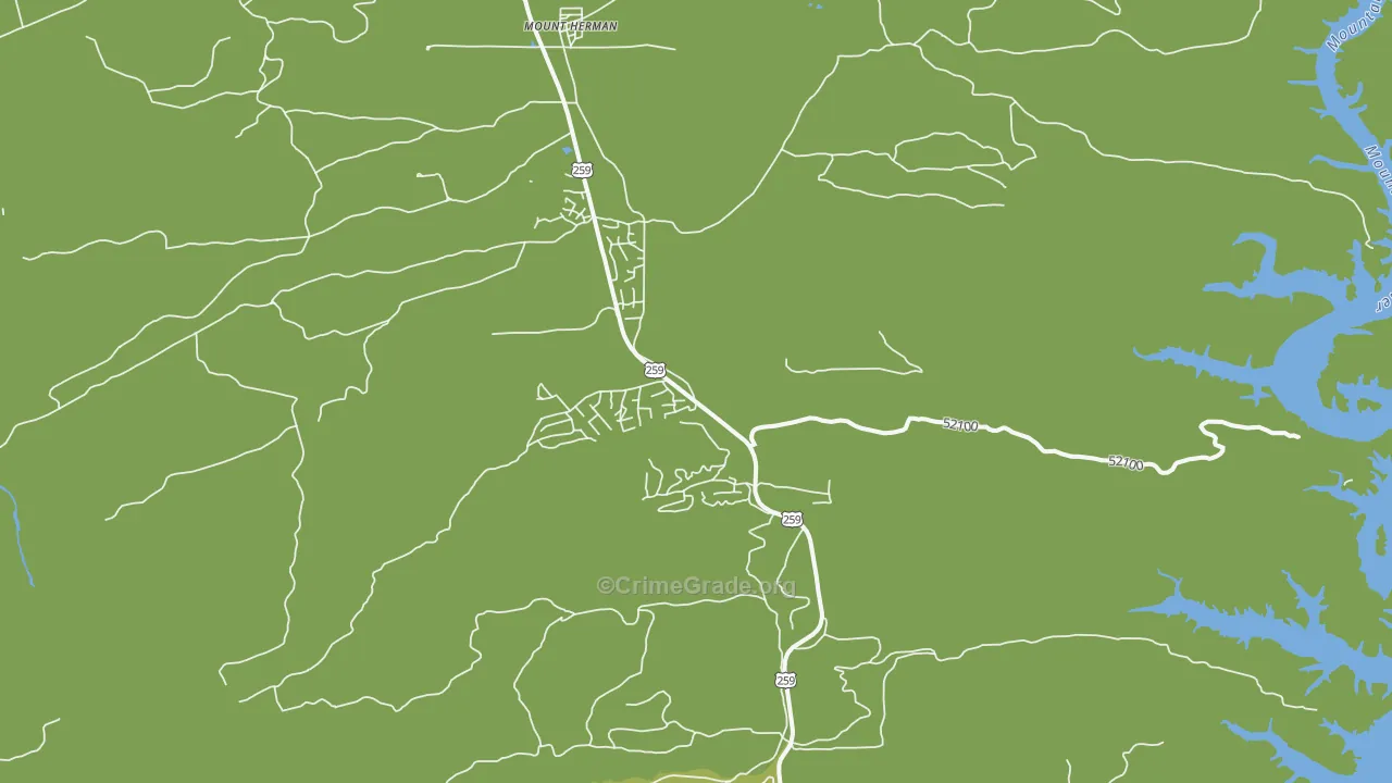 Mount Herman, OK Map of Assault Rates