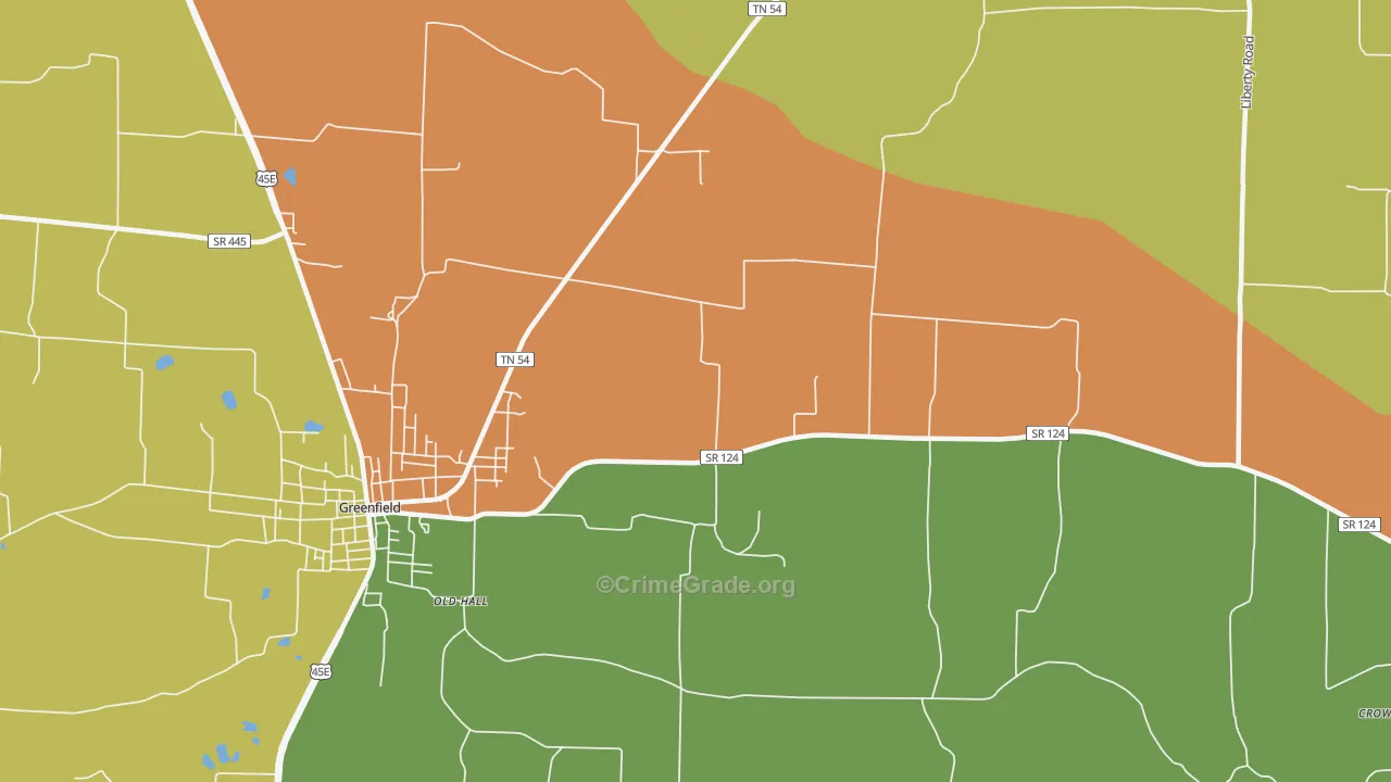 Mount Herman, TN Map of Assault Rates