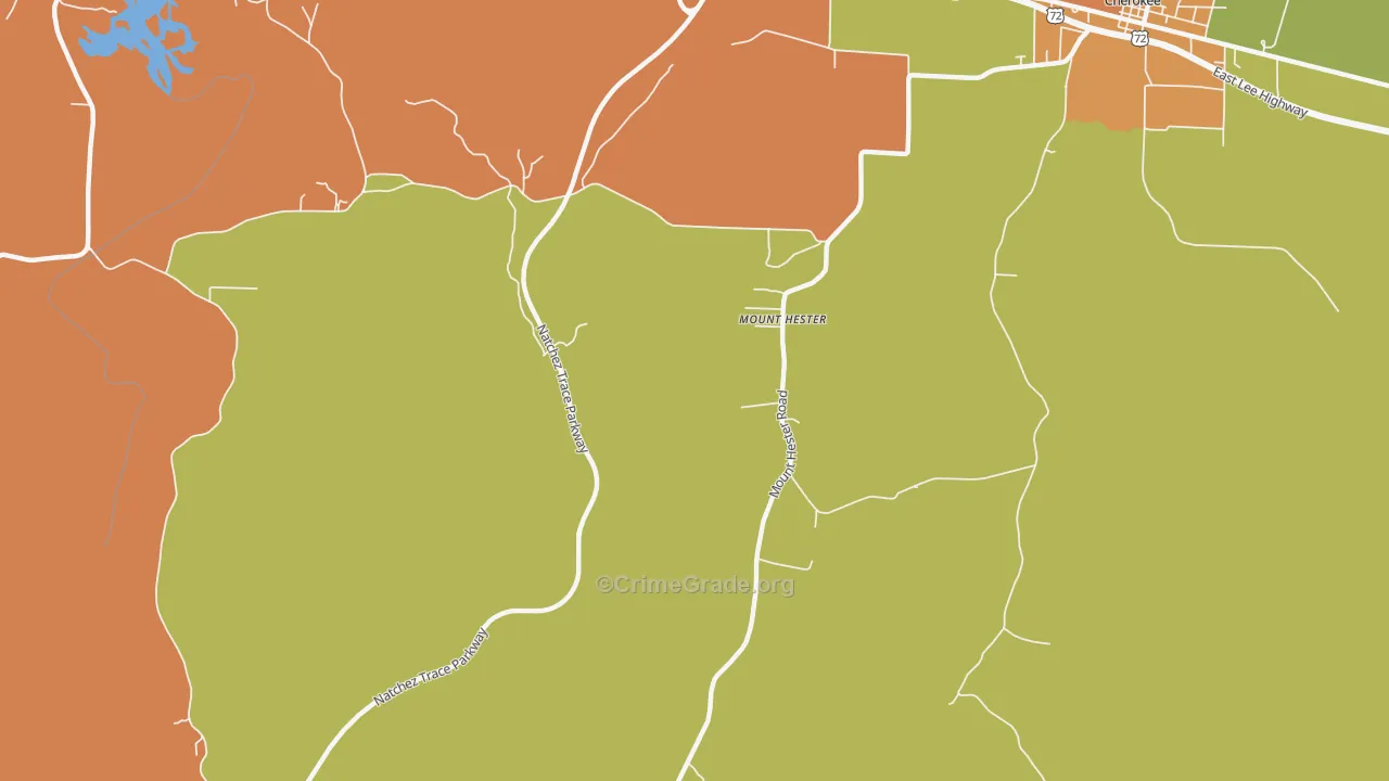 Mount Hester, AL Map of Assault Rates