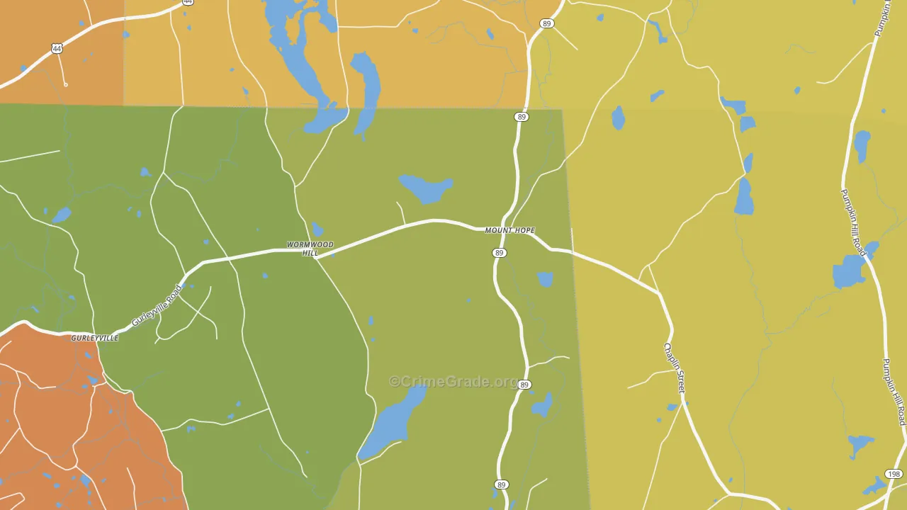 Mount Hope, CT Map of Assault Rates