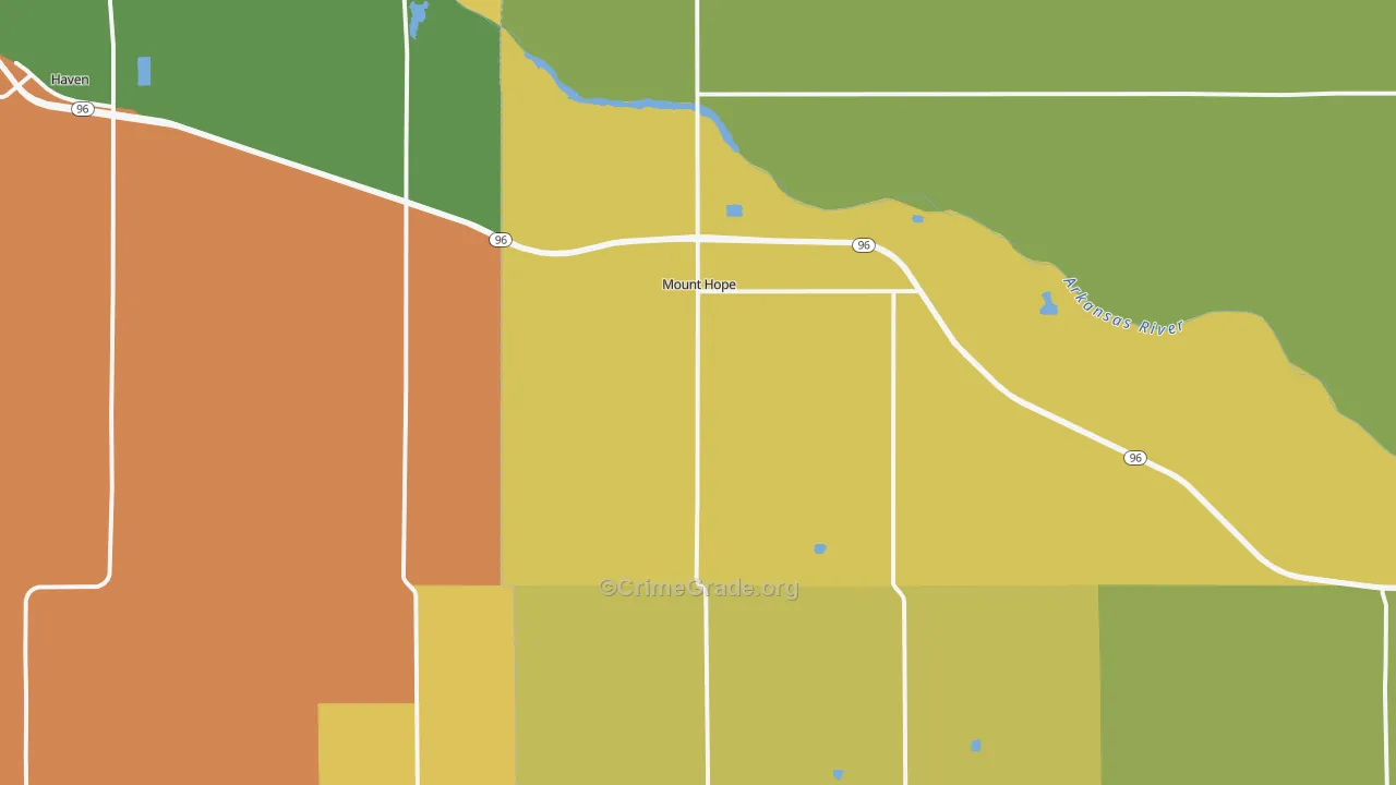 Mount Hope, KS Map of Assault Rates