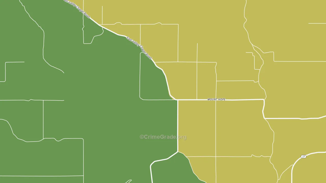 Mount Hope, WA Map of Assault Rates